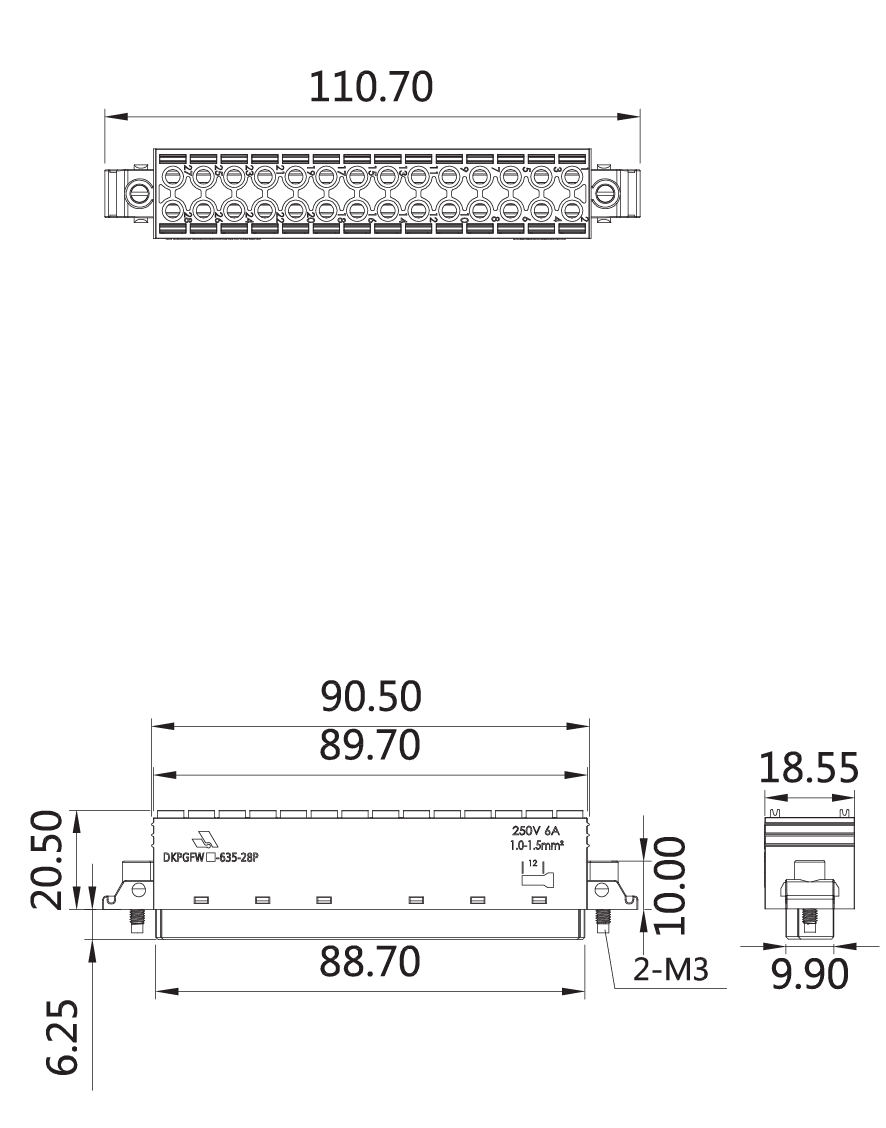 Pluggable screw-free connectorsDKPGFW-635-28P(图1) 746c38ae-9a99-45d3-ae25-1bff208cdb85.png