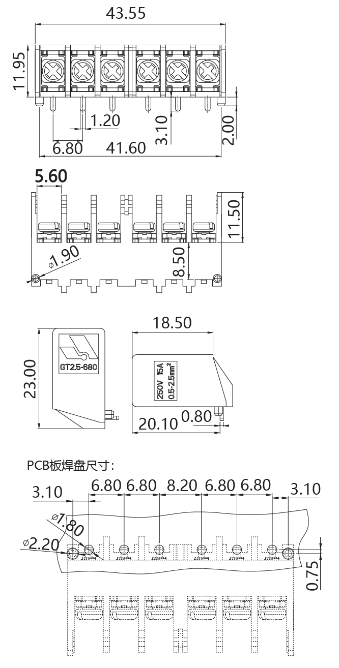 Barrier Terminal BlocksGT2.5-680-06P(图1) c477e260-8c6b-4889-9ba6-7afb39ca2d68.png